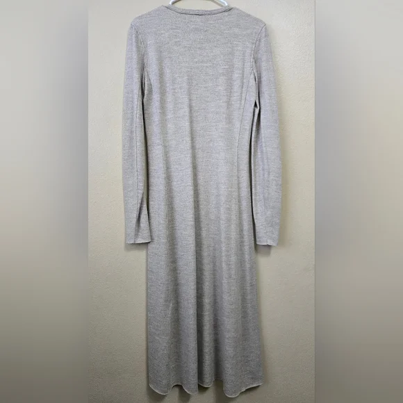 RAG & BONE Yan Japenses Wool Long-Sleeve Midi Dress Sz Small Heather Minimalist - Picture 10 of 15